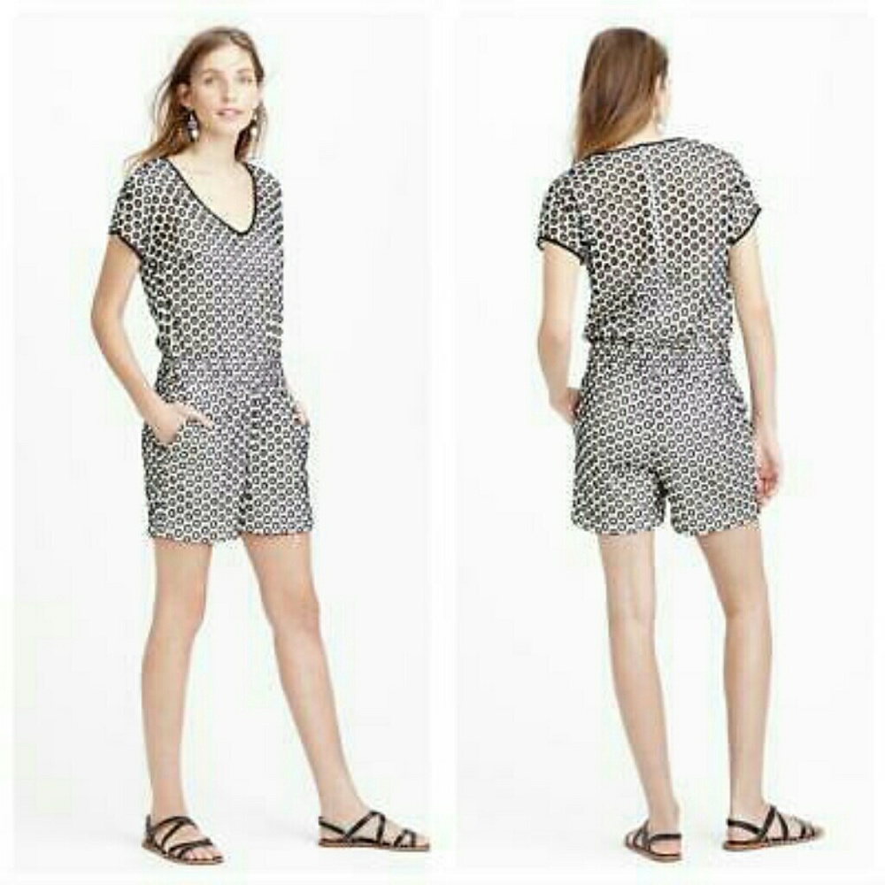 ⬇Reduced ⬇J Crew punched out eyelet romper size 0